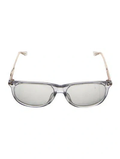 Pre-owned Gucci Web Accent Wayfarer Sunglasses In Transparent
