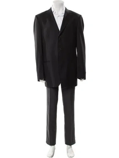 Pre-owned Gucci Web Accent Wool Blazer In Black