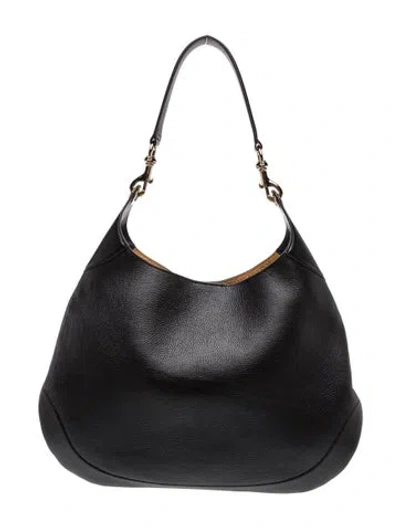 Pre-owned Gucci Web B Bag Maxi In Black