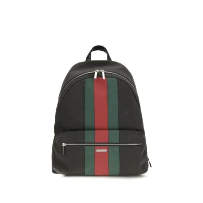 Gucci Web Backpack  Black