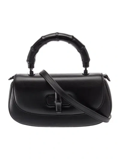Pre-owned Gucci Web Bamboo Diva Medium W/ Tags In Black
