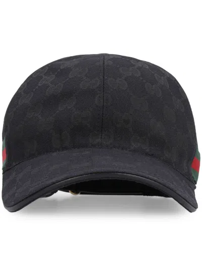 Gucci Web Baseball Cap In Black