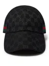 Gucci Web Baseball Cap In Black