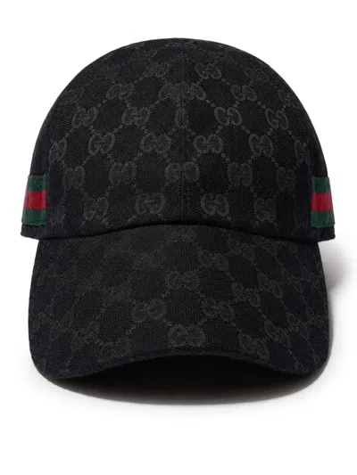 Gucci Web Baseball Cap In Black