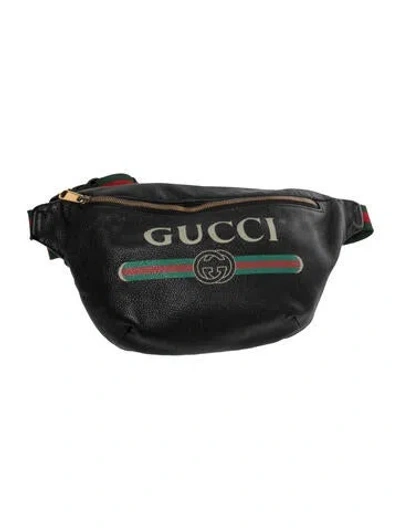 Pre-owned Gucci Web Belt Bag In Black
