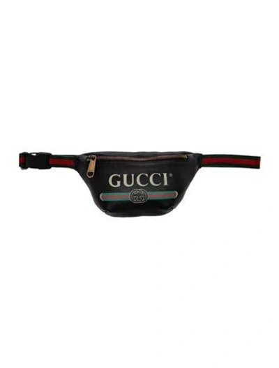 Pre-owned Gucci Web Belt Bag In Black