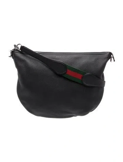 Pre-owned Gucci Web Belt Bag In Black