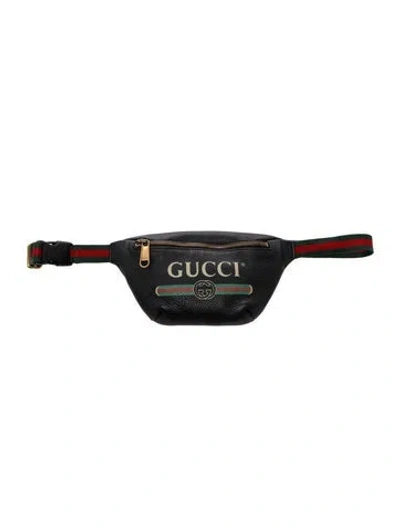 Pre-owned Gucci Web Belt Bag In Blue