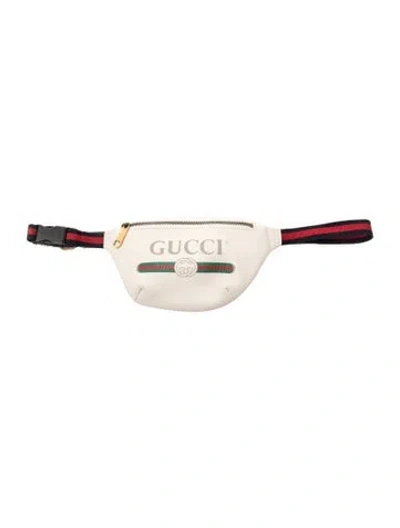 Pre-owned Gucci Web Belt Bag In Neutrals