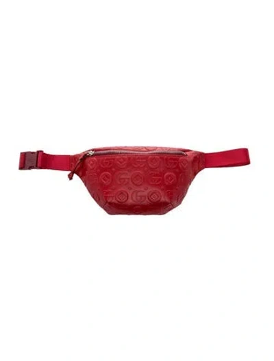Pre-owned Gucci Web Belt Bag In Red