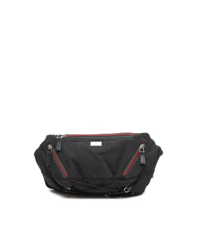 Gucci Web Belt Waist Bag In Black