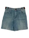 Gucci Blue Denim Shorts In Blue