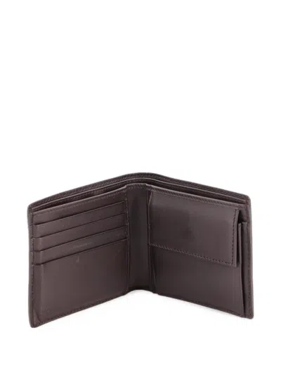 Pre-owned Gucci Web Bifold Wallet Gg Coated Canvas Small Wallets In Brown