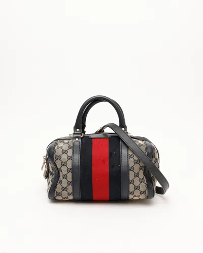 Gucci Web Boston Crossbody Bag