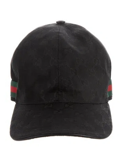 Pre-owned Gucci Web Cap In Black