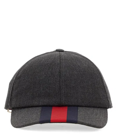 Gucci Web Cap In Grey