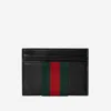 Gucci Logo Leather Card Holder In Black