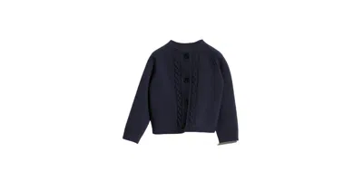 Gucci Kids' Web Cardigan In Blue