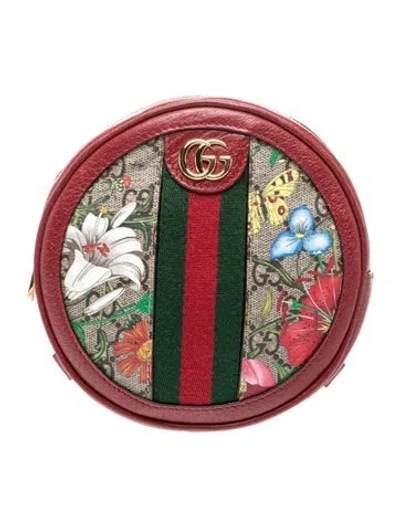 Pre-owned Gucci Web Clutch In Red