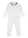 Gucci Web-collar Jumpsuit In White