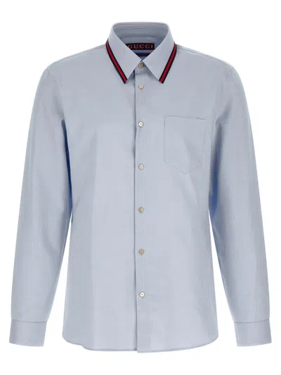GUCCI GUCCI 'WEB' COLLAR SHIRT