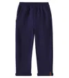Gucci Web Cotton Jersey Sweatpants In Blue