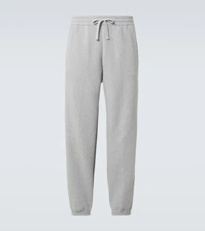 Gucci Web Cotton Jersey Sweatpants In Grey