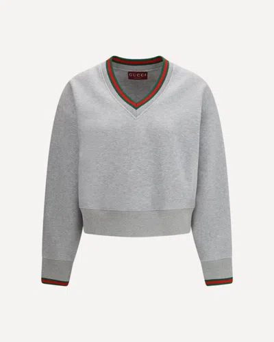Gucci Fabiana Filippi Knitted Sequin Cardigan In Gray
