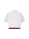 Gucci Web Cropped T-shirt In White