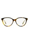 Gucci Web-detail Cat-eye Frame In Brown