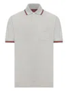 Gucci Cotton Polo Shirt Featuring Web Detail In Gray