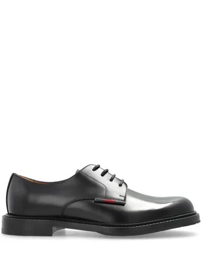 Gucci Web-detail Derby Shoes In Multi