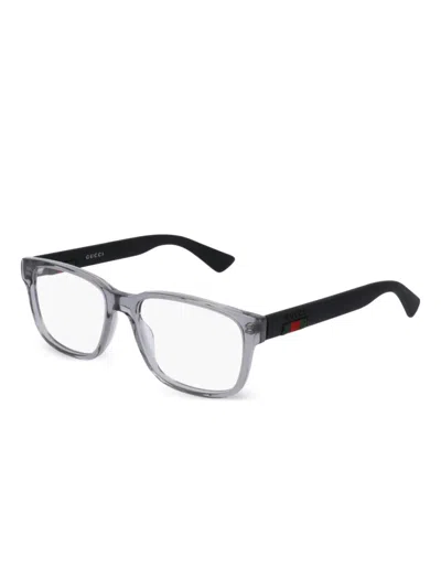 Gucci Web-detail Glasses In 黑色
