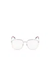 Gucci Web Detail Hexagonal-frame Glasses In White