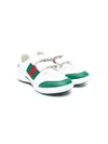Gucci Web-trim Touch-strap Sneakers In White