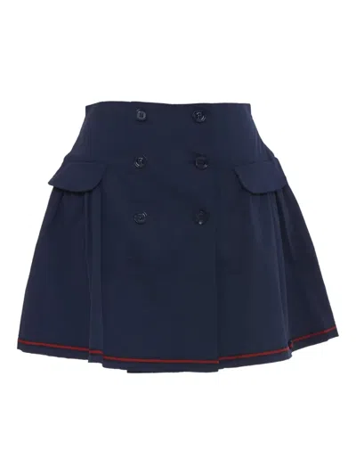 Pre-owned Gucci Web-detail Mini Skirt