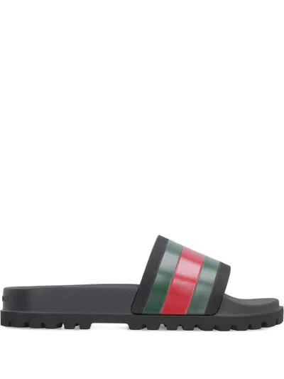 GUCCI GUCCI WEB DETAIL POOL SLIDES
