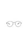 Gucci Web Detail Round Frame Glasses In White