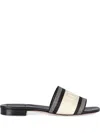 Gucci Women Logo Embroidery Sandals In Black