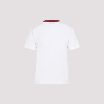 Gucci Web Detail T-shirt In White Mix