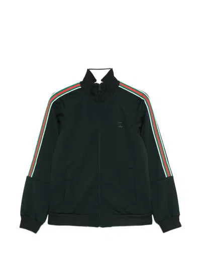 Gucci Web Detail Track Jacket In Green