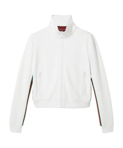 GUCCI GUCCI JERSEY DRILL ZIP-UP JACKET