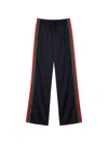 Gucci Web Deatail Trousers In Blue