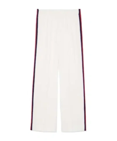 Gucci Web-detail Trousers In White