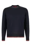 Gucci Long-sleeve Black Crewneck Sweater With Ribbed Details
