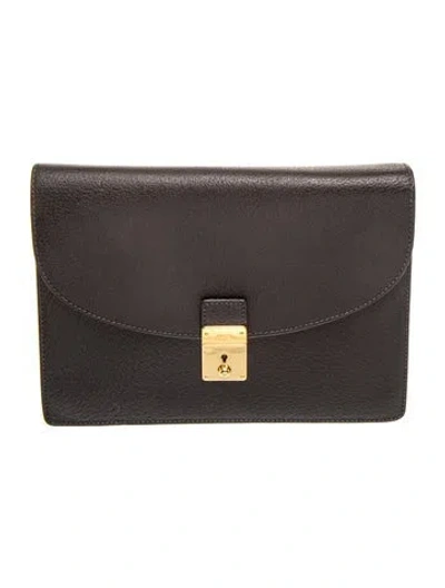 Pre-owned Gucci Web Diana In Brown
