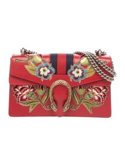 Pre-owned Gucci Web Dionysus Small In Red