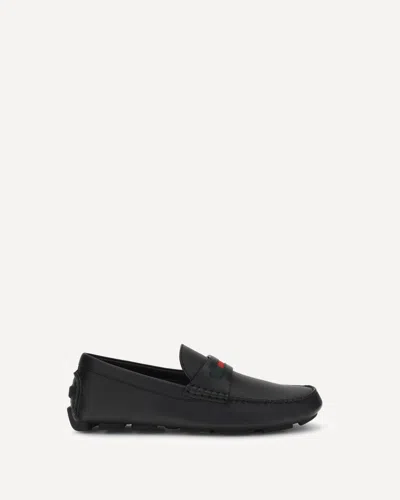 Gucci Web Driver Loafers In Black