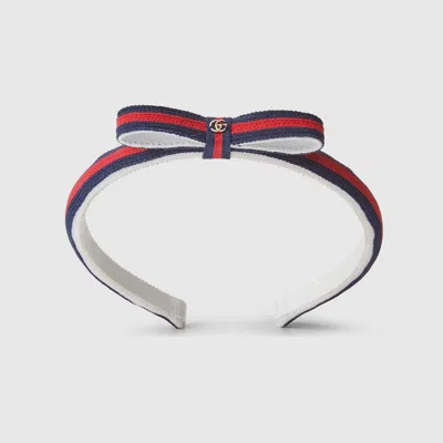 Gucci Kids' Web Fabric Headband In Red