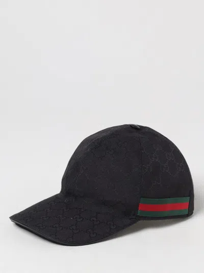 Gucci Web Gg Supreme Jacquard Fabric Hat In Black